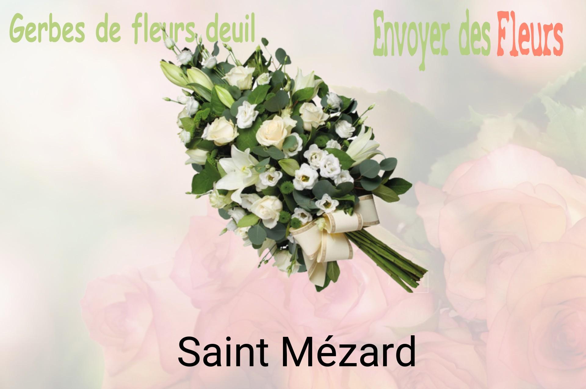 Gerbe de fleurs de deuil livrée à Saint-Mézard